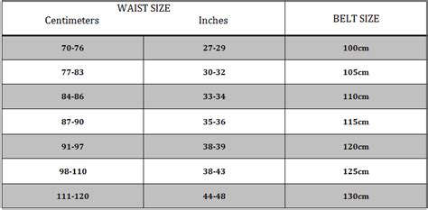 Burberry women's belt size chart